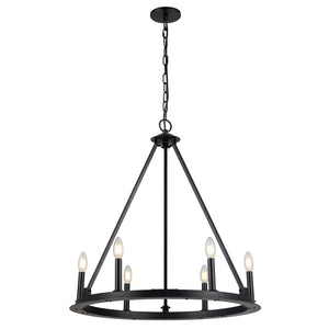 Dainolite Ltd - CLB-266C-MB - Six Light Chandelier - Colby - Black