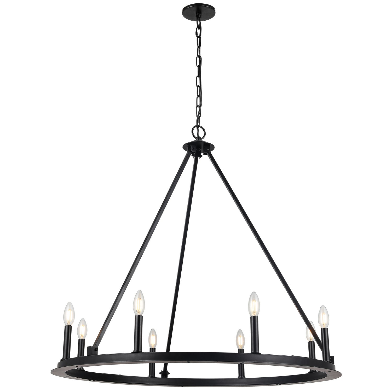 Dainolite Ltd - CLB-368C-MB - Eight Light Chandelier - Colby - Black