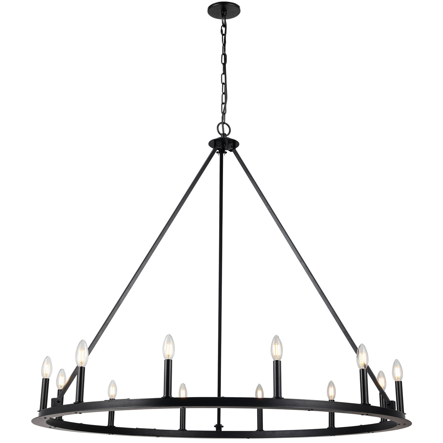 Dainolite Ltd - CLB-4812C-MB - 12 Light Chandelier - Colby - Black