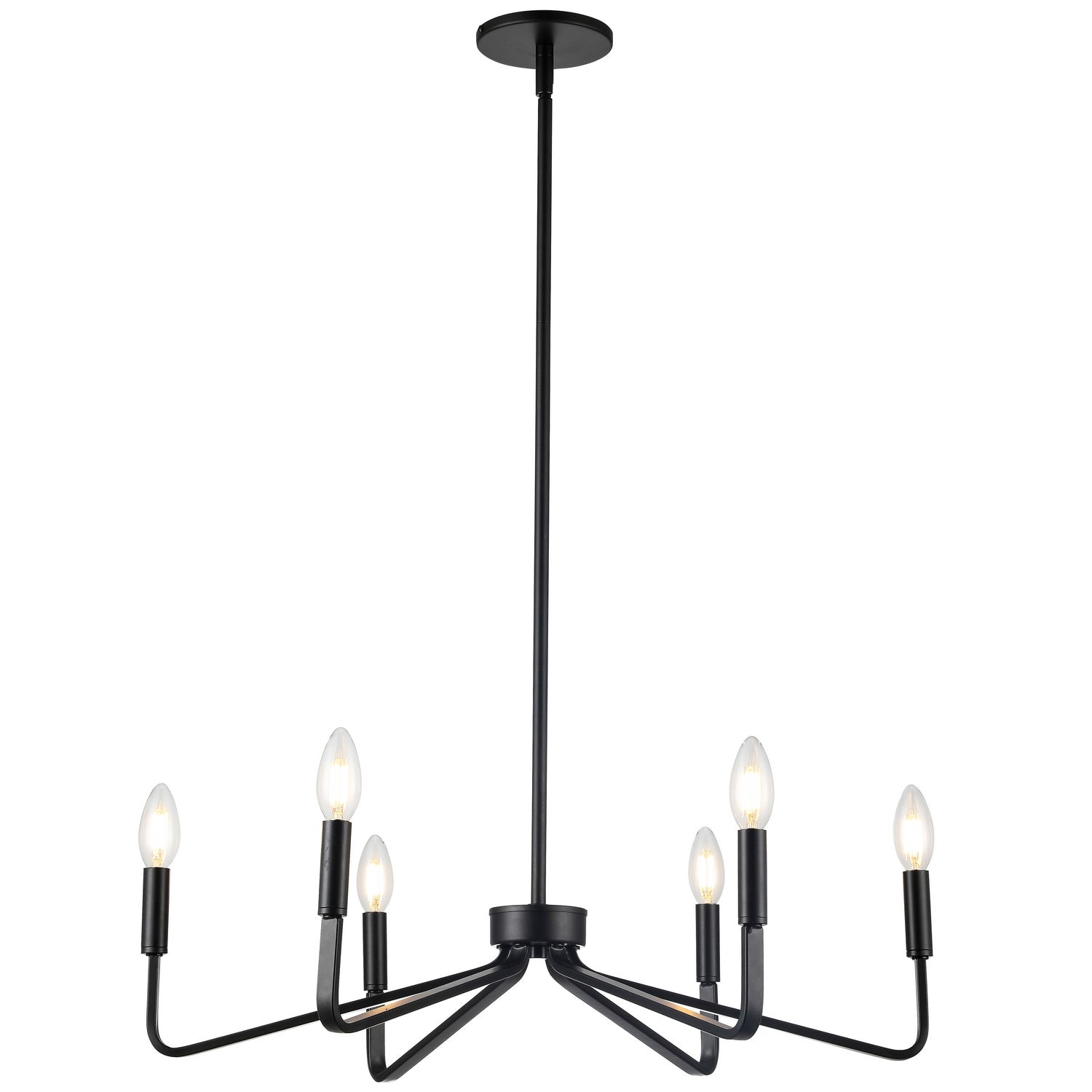 Dainolite Ltd - CLN-266C-MB - Six Light Chandelier - Clayton - Black