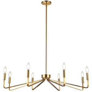 Dainolite Ltd - CLN-388C-AGB - Eight Light Chandelier - Clayton - Aged Brass