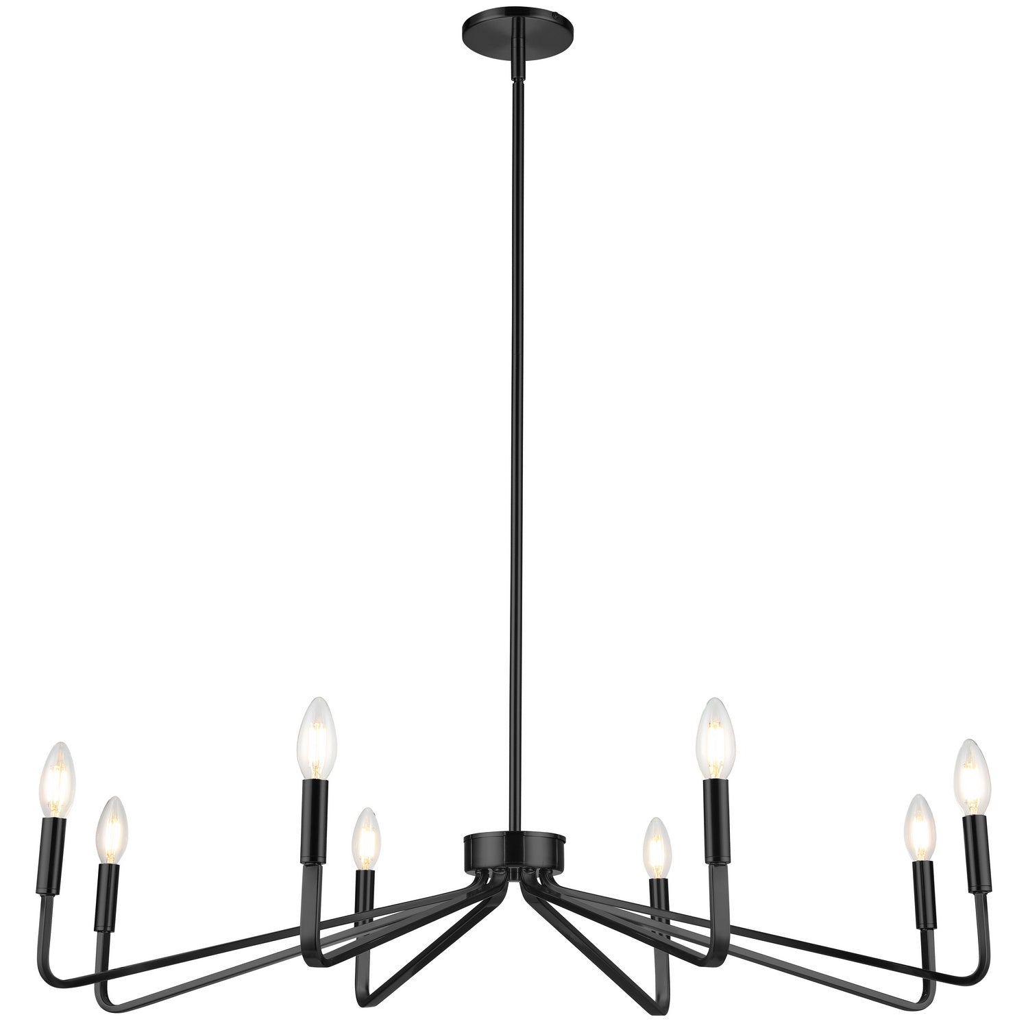 Dainolite Ltd - CLN-388C-MB - Eight Light Chandelier - Clayton - Black