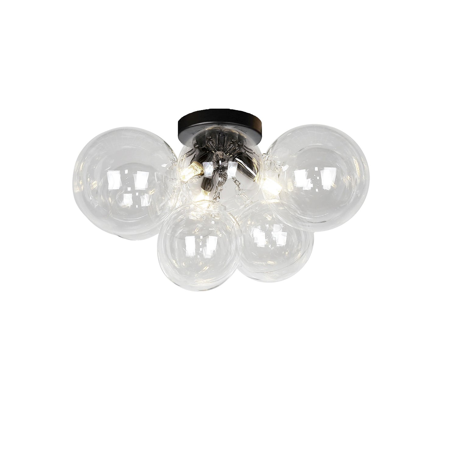 Dainolite Ltd - CMT-143FH-CLR-MB - Three Light Flush Mount - Comet - Clear