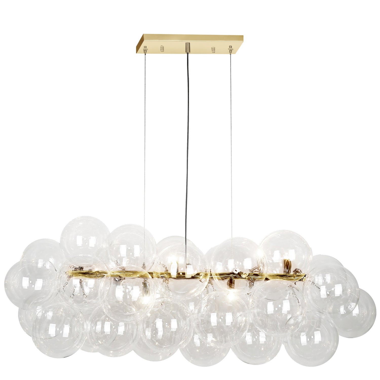 Dainolite Ltd - CMT-418HP-CLR-AGB - Ten Light Pendant - Comet - Clear