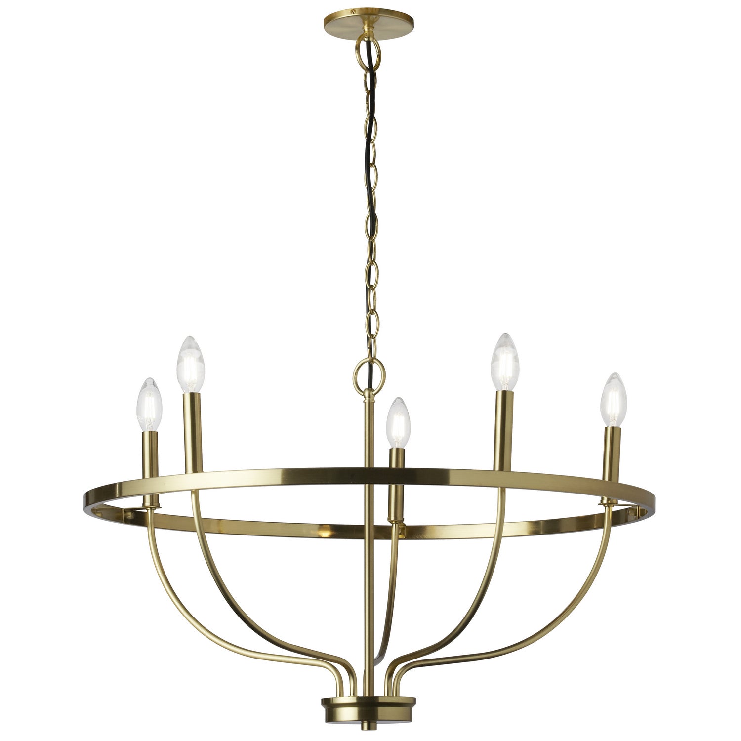 Dainolite Ltd - CSR-295C-AGB - Five Light Chandelier - Cesar - Aged Brass