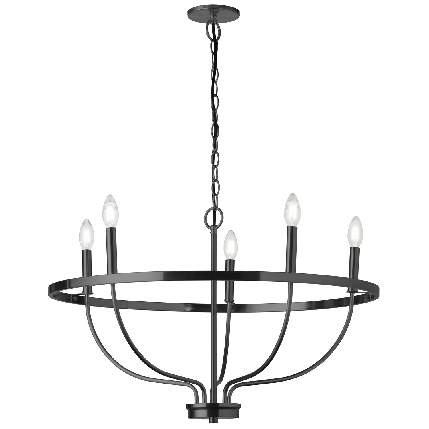 Dainolite Ltd - CSR-295C-MB - Five Light Chandelier - Cesar - Black