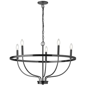 Dainolite Ltd - CSR-295C-MB - Five Light Chandelier - Cesar - Black