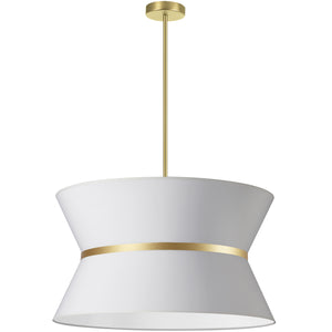 Dainolite Ltd - CTN-244C-AGB-790 - Four Light Chandelier - Caterine - White