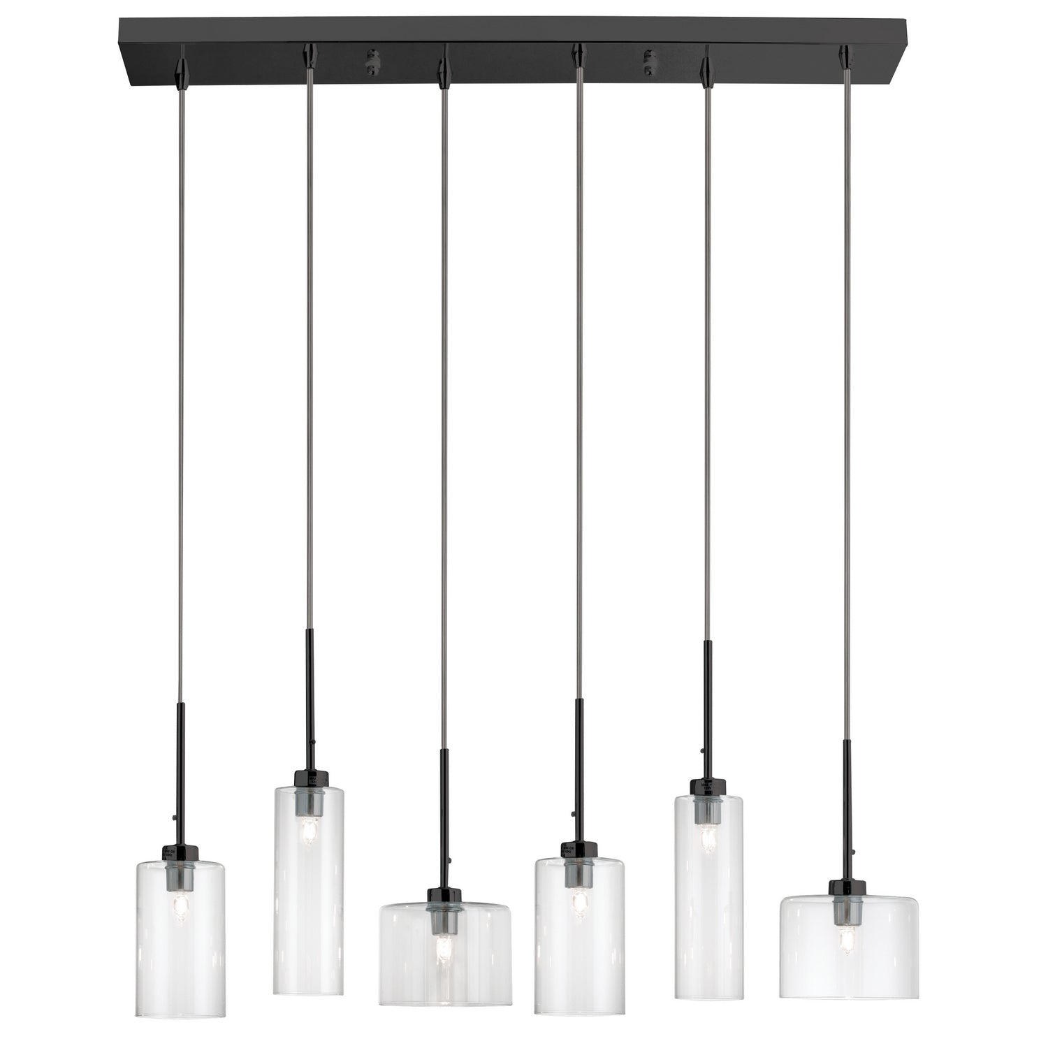 Dainolite Ltd - IC-286P-MB - Six Light Pendant - Industrial Chic - Black