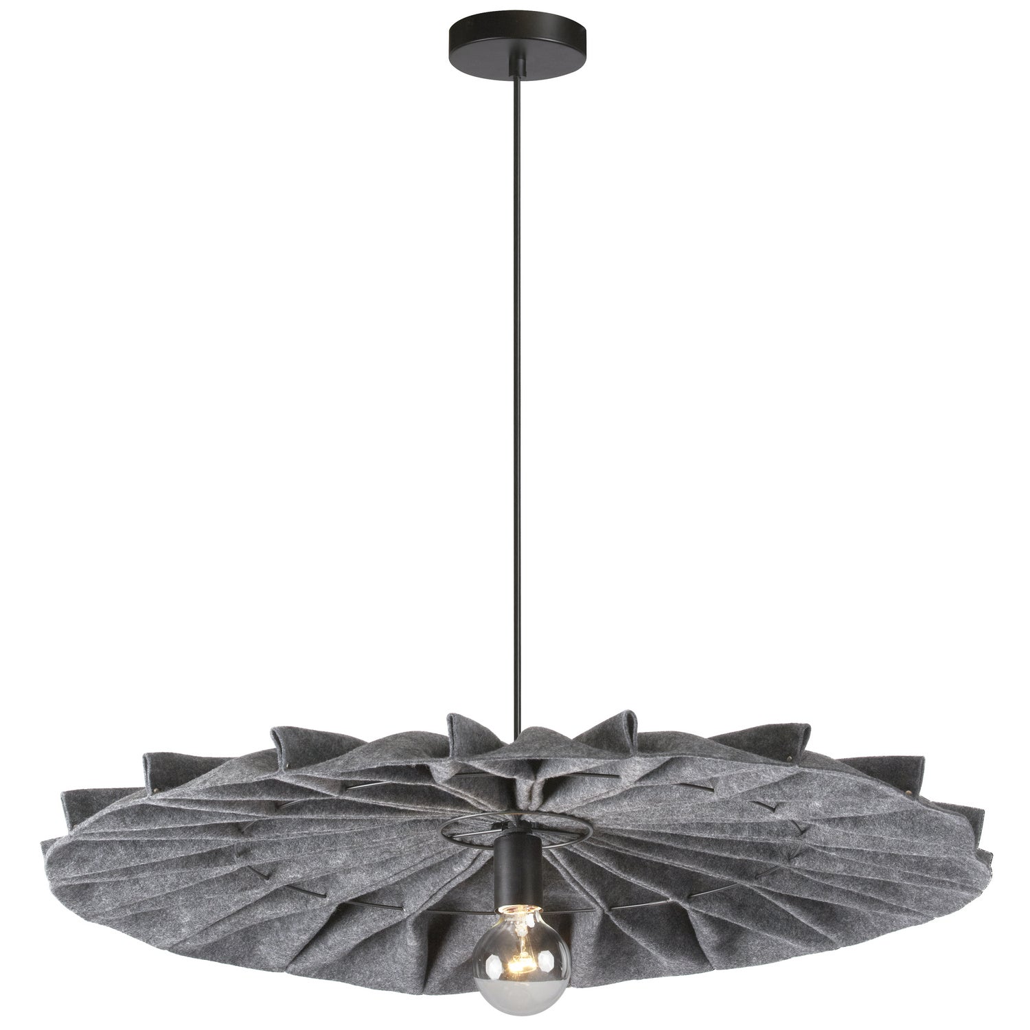 Dainolite Ltd - PGD-311P-MB-500 - One Light Pendant - Plegado - Grey