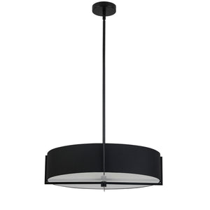 Dainolite Ltd - PST-214P-MB-BK - Four Light Pendant - Preston - Black