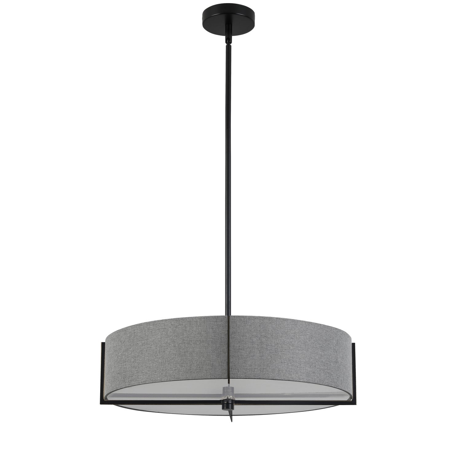 Dainolite Ltd - PST-214P-MB-GRY - Four Light Pendant - Preston - Grey