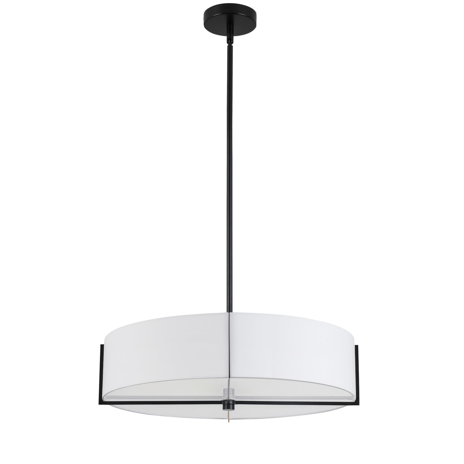 Dainolite Ltd - PST-214P-MB-WH - Four Light Pendant - Preston - White