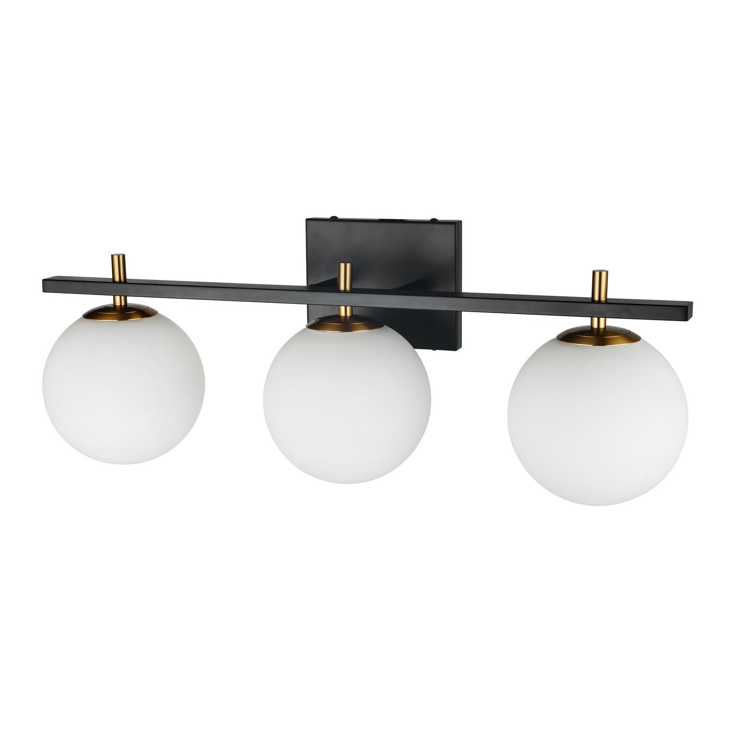 Dainolite Ltd - VAD-233W-MB-AGB - Three Light Vanity Fixture - Vivaldi - Matte Black