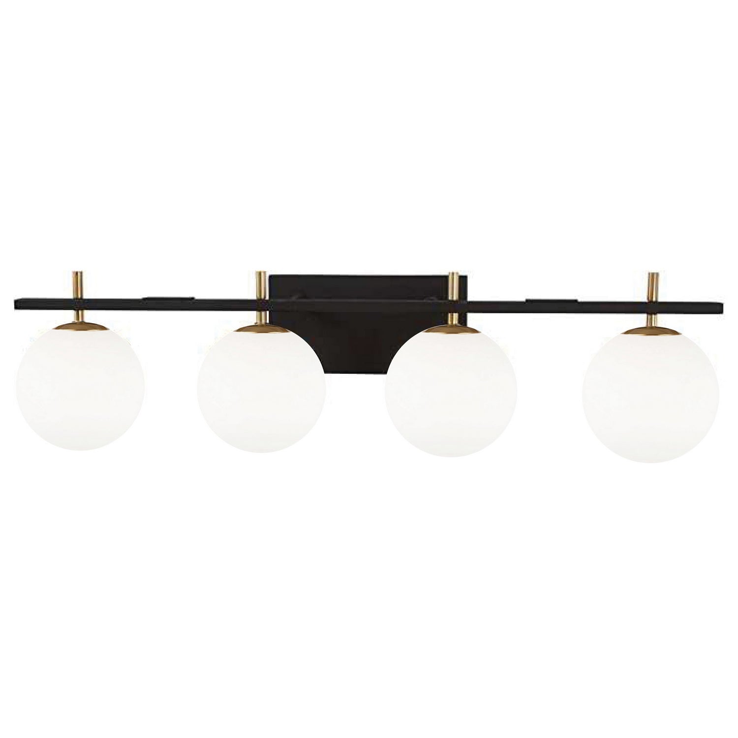 Dainolite Ltd - VAD-324W-MB-AGB - Four Light Vanity Fixture - Vivaldi - Matte Black