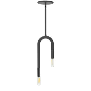 Dainolite Ltd - WAN-152P-MB - Two Light Pendant - Wand - Black