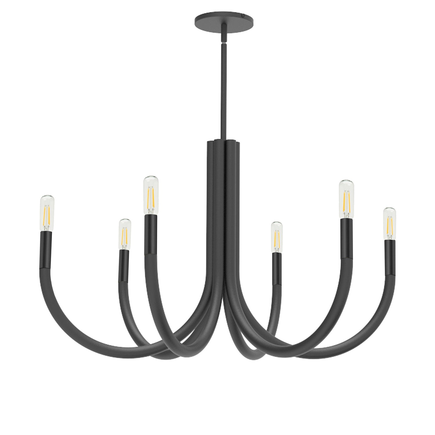 Dainolite Ltd - WAN-286C-MB - Six Light Chandelier - Wand - Black