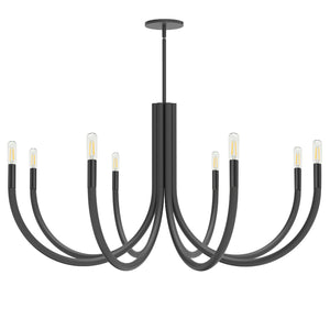 Dainolite Ltd - WAN-388C-MB - Eight Light Chandelier - Wand - Black