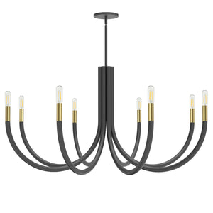 Dainolite Ltd - WAN-388C-MB-AGB - Eight Light Chandelier - Wand - Black