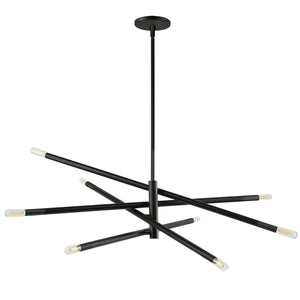 Dainolite Ltd - WAN-548P-MB - Eight Light Pendant - Wand - Black