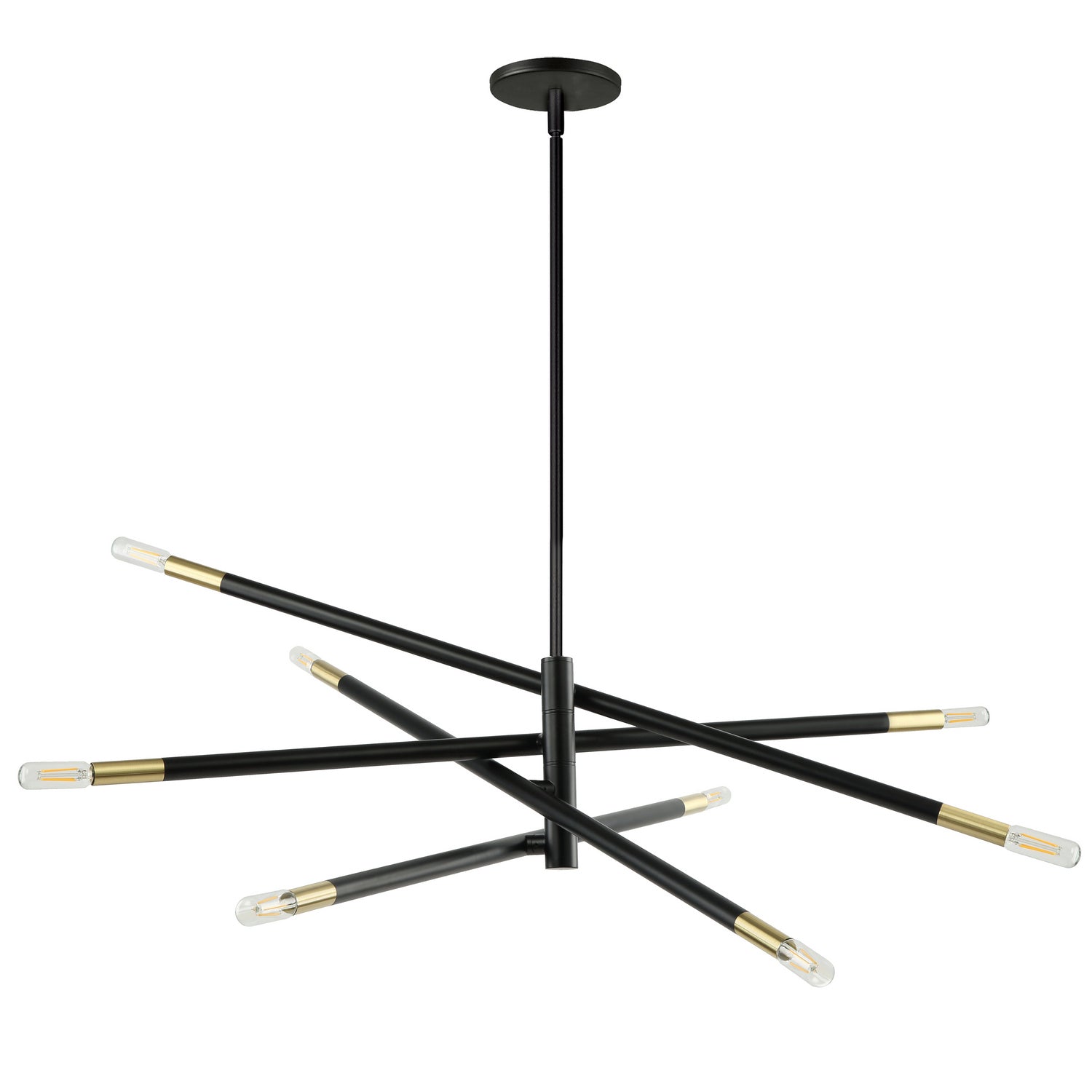 Dainolite Ltd - WAN-548P-MB-AGB - Eight Light Pendant - Wand - Black