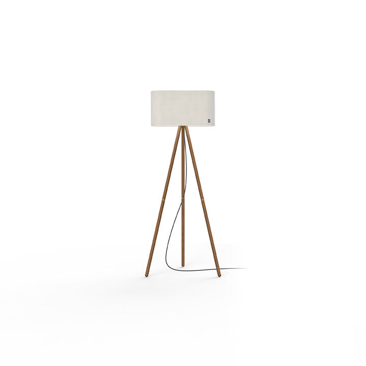 Pablo Designs - BELM FLR WHT/WAL - LED Floor Lamp - Belmont - White/Walnut