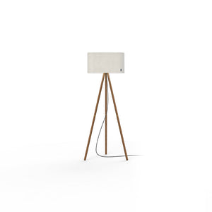 Pablo Designs - BELM FLR WHT/WAL - LED Floor Lamp - Belmont - White/Walnut