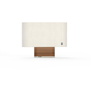 Pablo Designs - BELM TBL WHT/WAL - LED Table Lamp - Belmont - White/Walnut