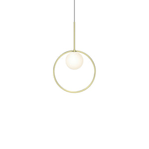 Pablo Designs - BOLA HALO 12 BRA - LED Pendant - Bola Halo - Brass