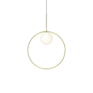 Pablo Designs - BOLA HALO 18 BRA - LED Pendant - Bola Halo - Brass