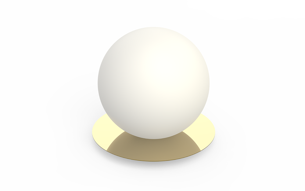 Pablo Designs - BOLA SPH TBL 10 BRA - LED Table Lamp - Bola Sphere Table - Brass