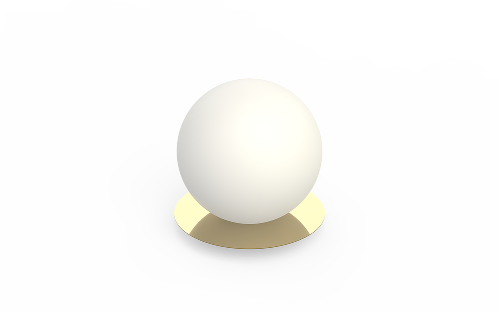 Pablo Designs - BOLA SPH TBL 8 BRA - LED Table Lamp - Bola Sphere Table - Brass