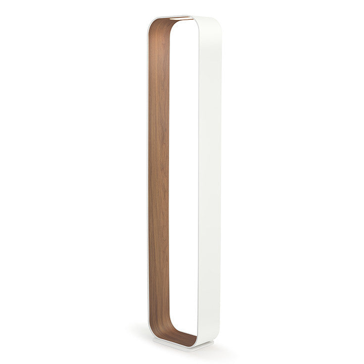 Pablo Designs - CONT FLR WHT/WAL - LED Floor Lamp - Contour - White/ Walnut