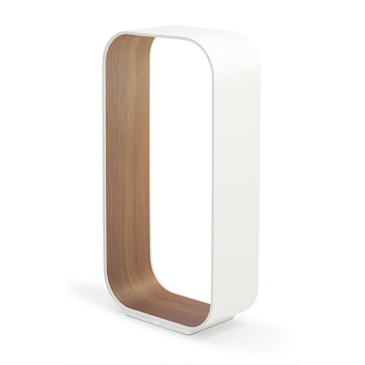 Pablo Designs - CONT LRG WHT/WAL - LED Table Lamp - Contour - White/ Walnut