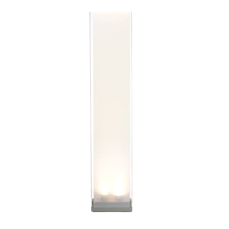 Pablo Designs - CORT 48 - Two Light Floor Lamp - Cortina - Clear / White Diffuser / Silver