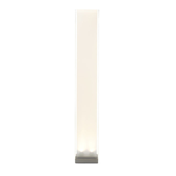 Pablo Designs - CORT 72 - Two Light Floor Lamp - Cortina - Clear / White Diffuser / Silver