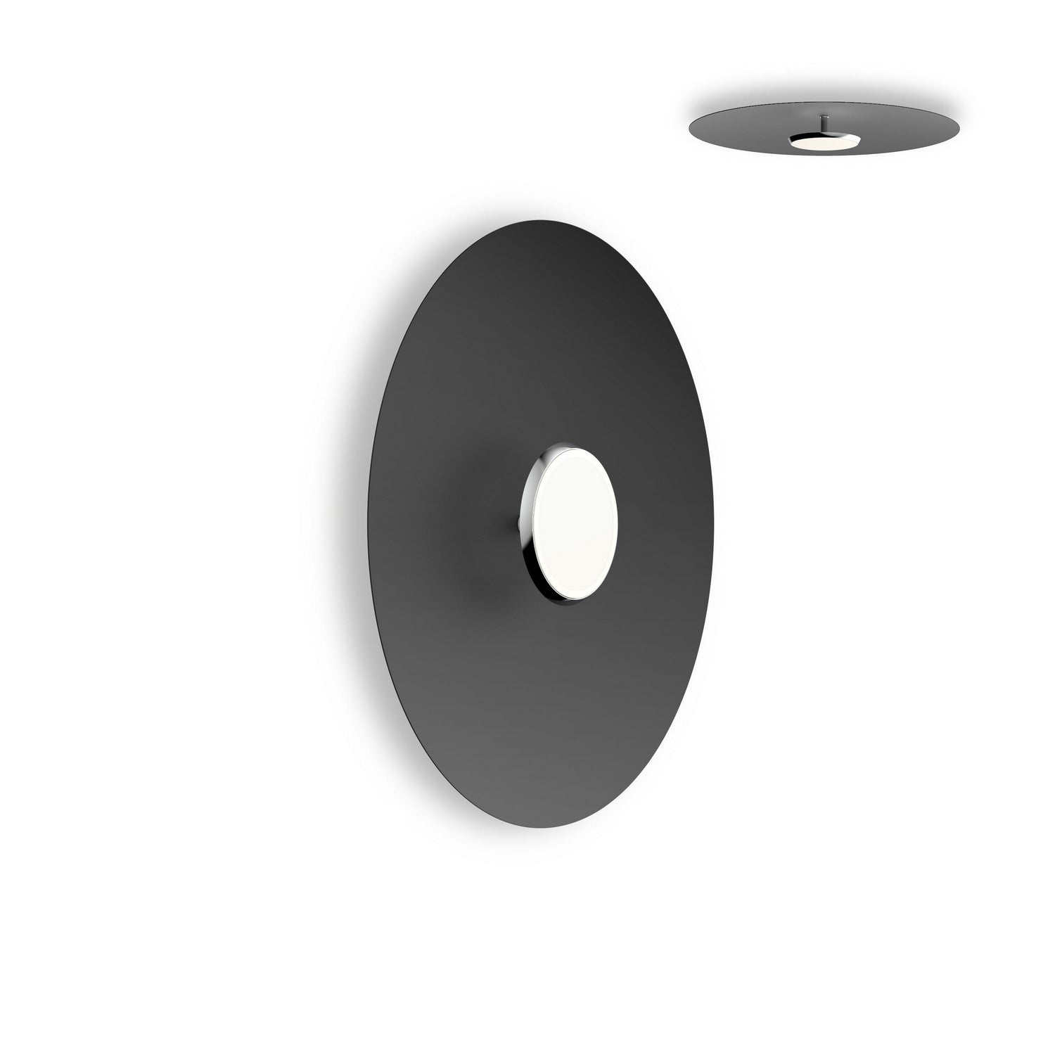 Pablo Designs - SKY FSH 24 DOM BLK - LED Flush Mount - Sky - Black/Chrome