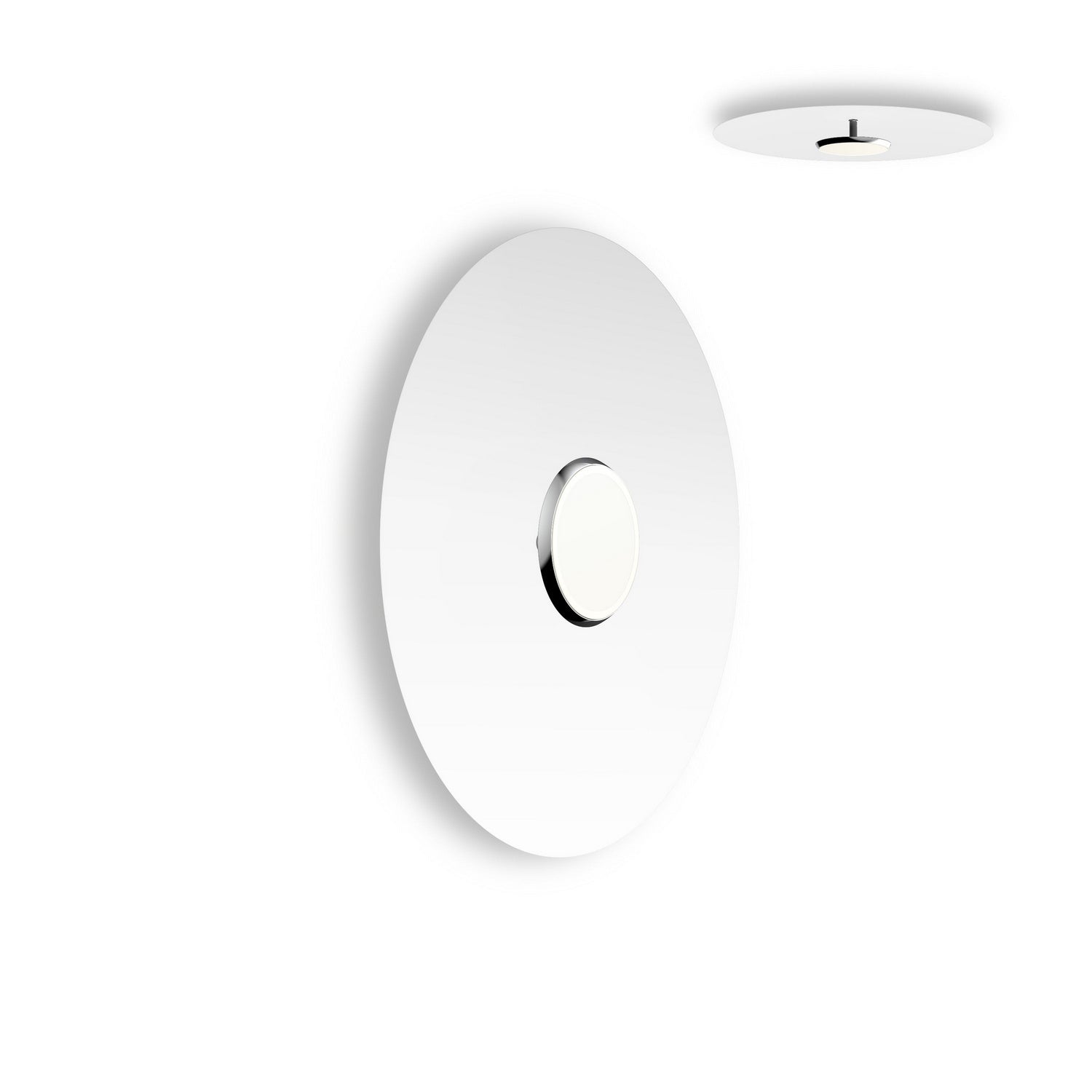 Pablo Designs - SKY FSH 24 DOM WHT - LED Flush Mount - Sky - White/Chrome