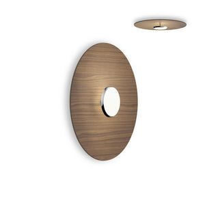 Pablo Designs - SKY FSH 24 DOM WLN - LED Flush Mount - Sky - Walnut/Chrome