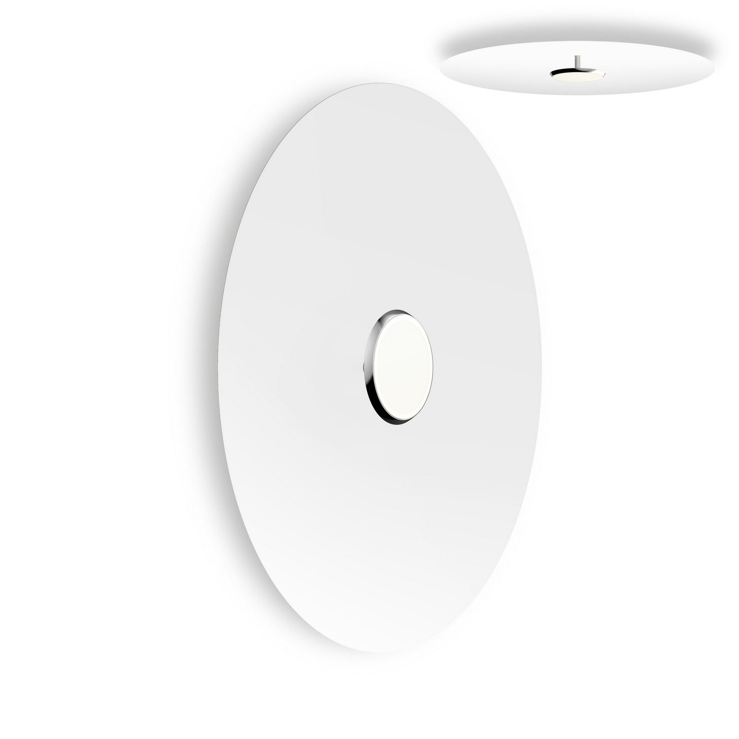 Pablo Designs - SKY FSH 32 DOM WHT - LED Flush Mount - Sky - White/Chrome