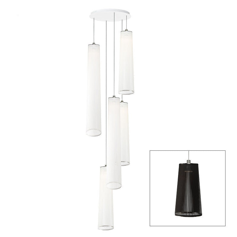 Pablo Designs - SOLI CHAN MIX 48/72 - 5 BLK - One Light Chandelier - Solis - Black