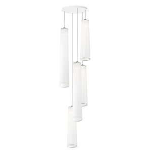 Pablo Designs - SOLI CHAN MIX 48/72 - 5 WHT - One Light Chandelier - Solis - White