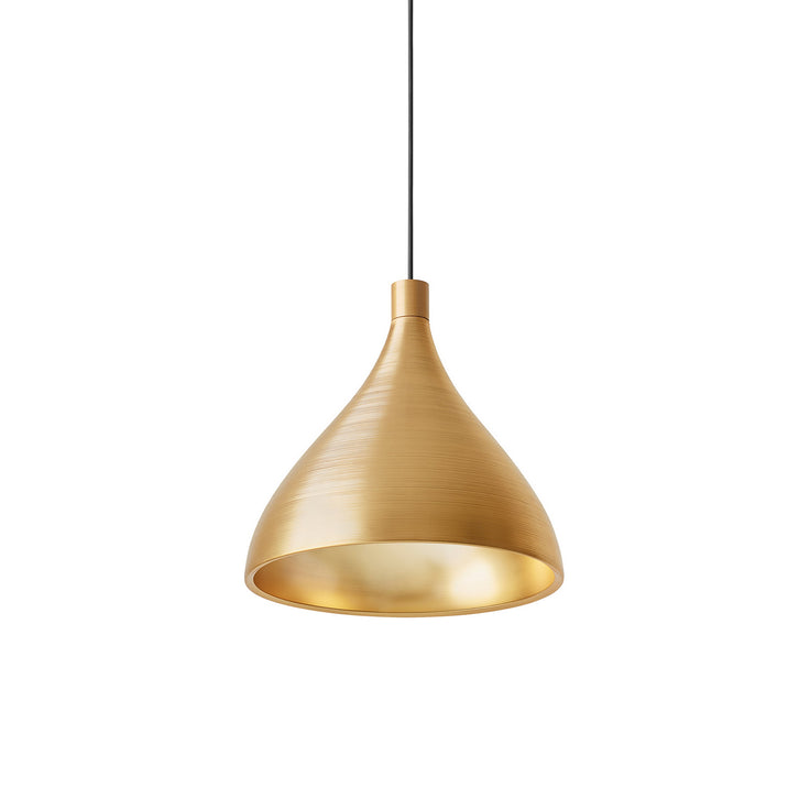 Pablo Designs - SWEL SNG XL MED BRA/BRA - LED Pendant - Swell - Brass/ Brass