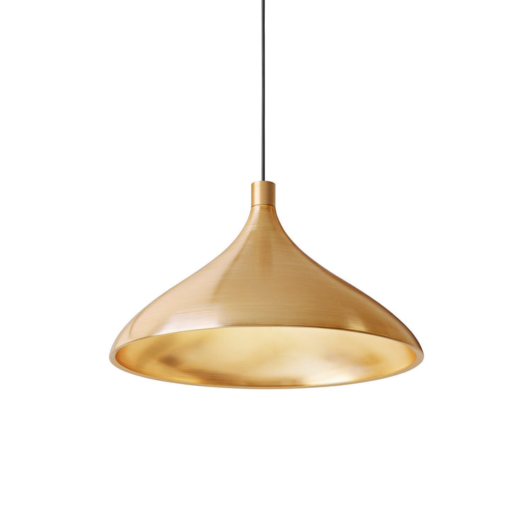 Pablo Designs - SWEL SNG XL WID BRA/BRA - LED Pendant - Swell - Brass/ Brass