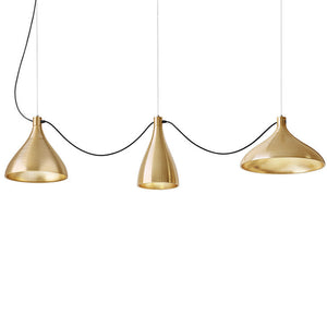 Pablo Designs - SWEL STR MIX BRA/BRA - LED Chandelier - Swell - Brass/ Brass