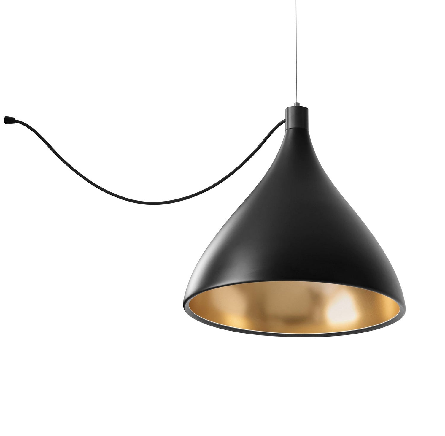 Pablo Designs - SWEL STR XL SNG MED BLK/BRA - LED Chandelier - Swell - Black/ Brass