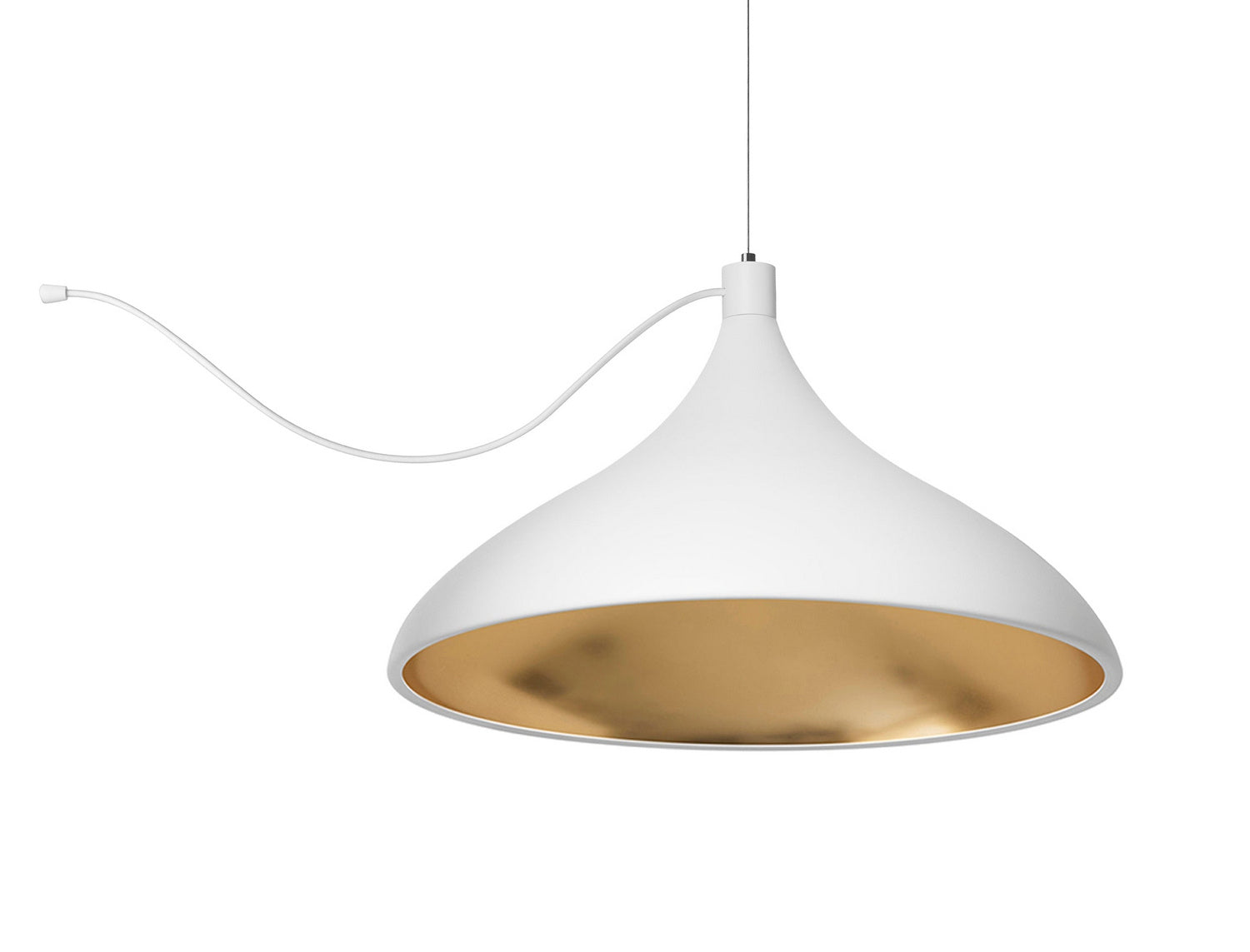 Pablo Designs - SWEL STR XL SNG WID WHT/BRA - LED Chandelier - Swell - White/ Brass
