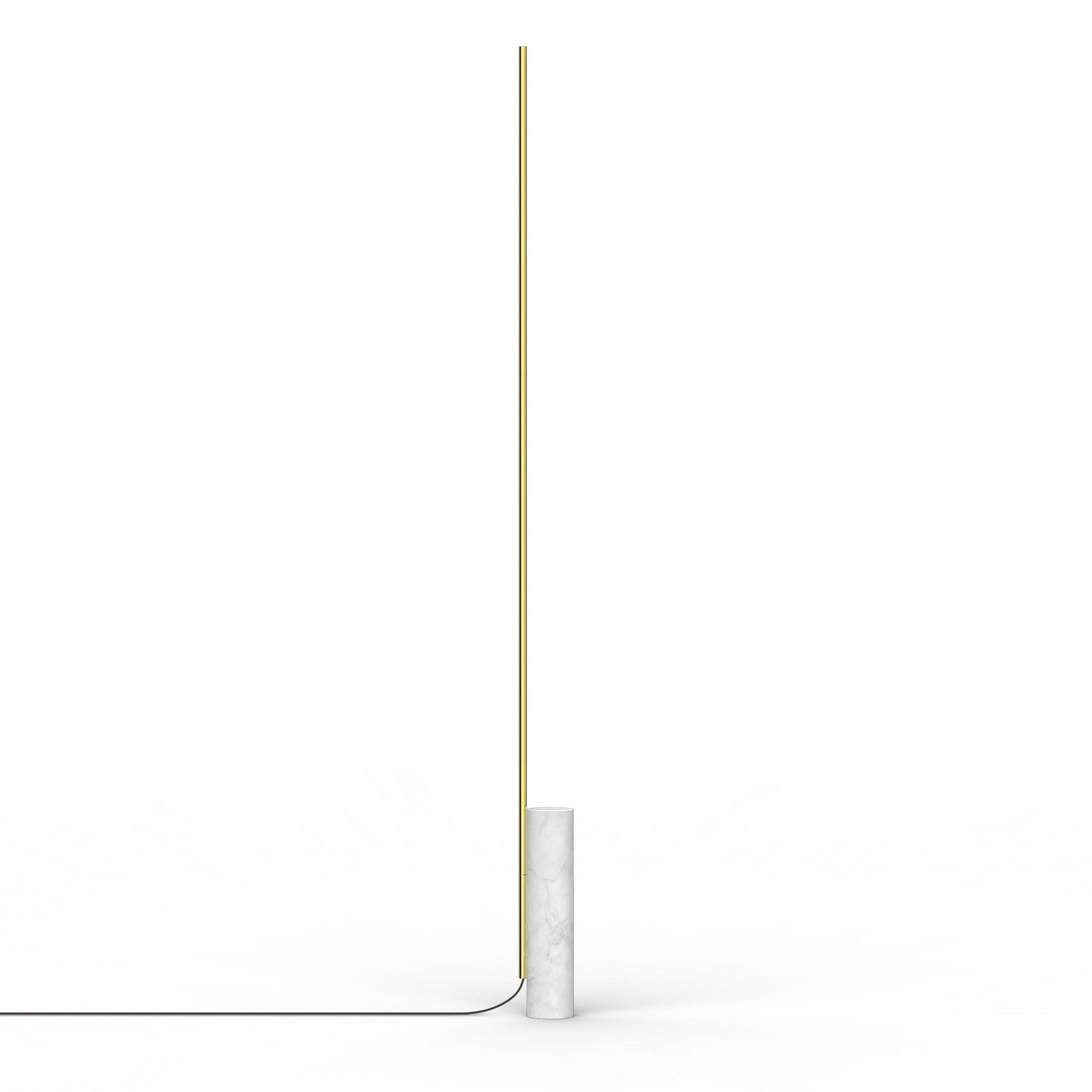 Pablo Designs - TO FLR WHT/BRA - LED Floor Lamp - T.O - White Marble/Brass