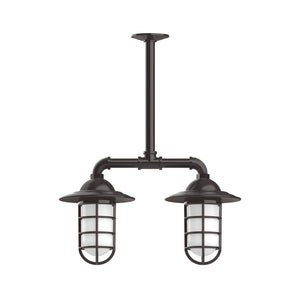 Montclair Light Works - MSA052-51-T24 - Two Light Pendant - Vaportite - Architectural Bronze