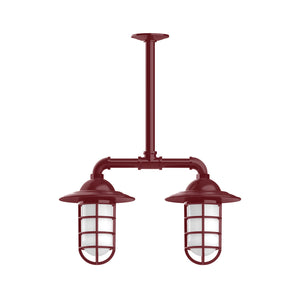 Montclair Light Works - MSA052-55-T24 - Two Light Pendant - Vaportite - Barn Red